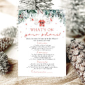 クリスマス・ベビーシャワーゲーム「あなたの携帯の中身は?」 招待状