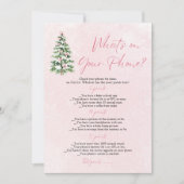 クリスマス・ベビーシャワーゲーム「あなたの携帯の中身は?」 招待状 (正面)