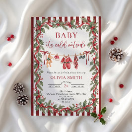 クリスマス・ベビーシャワー Baby It's Cold Outside 招待状