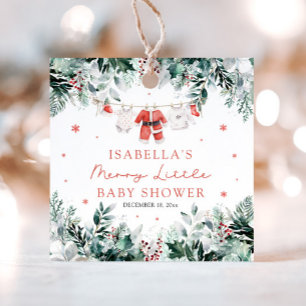 クリスマス ベビー服 Merry Little Baby Shower フェイバータグ