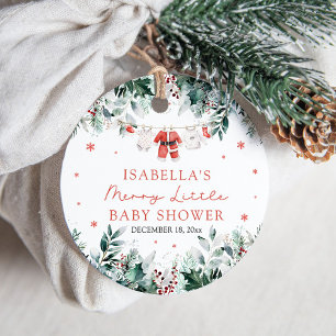 クリスマス ベビー服 Merry Little Baby Shower フェイバータグ