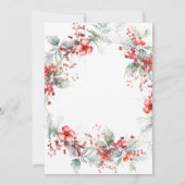 クリスマス ベリー サンタ ベイビー シャワーの招待状 招待状 (裏面)