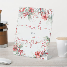 クリスマス・ベリー・シャワー・カード＆ギフト 台座サイン