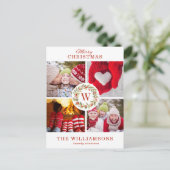 クリスマス ベリー 赤 モノグラム リース | 4 枚の写真 (スタンド正面)