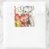 クリスマス・ペット用ヴィンテージ スクエアシール (バッグ)