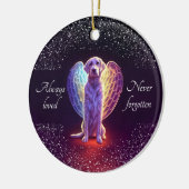 クリスマス ペット フォト メモリアル 犬 エンジェル ウイングス セラミックオーナメント (左)