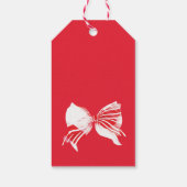 クリスマス ペッパーミント プライド ボウ付き ホリデー ギフトタグ (裏面)