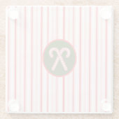 クリスマス/ペパーミントガラスのコースター ガラスコースター (裏面)