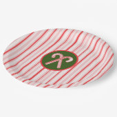 クリスマス/ペパーミントプレート ペーパープレート (アングル)