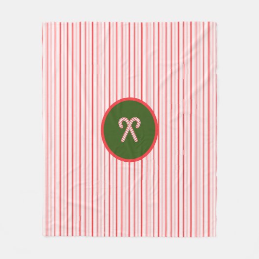 クリスマス/ペパーミント毛布 フリースブランケット (正面)