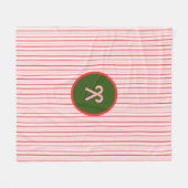 クリスマス/ペパーミント毛布 フリースブランケット (正面(横))