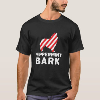 クリスマス・ペパーミント・バーク・シェットランド・シープドッグ・パロディ Tシャツ