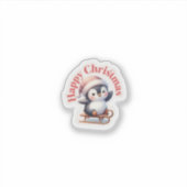「クリスマス・ペンギンおめでとう」 シール (正面)