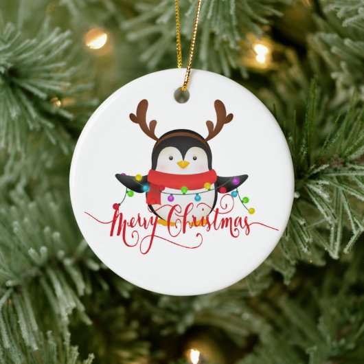 クリスマス ペンギン セラミックオーナメント (ツリー)