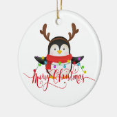 クリスマス ペンギン セラミックオーナメント (左)