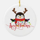 クリスマス ペンギン セラミックオーナメント (裏面)
