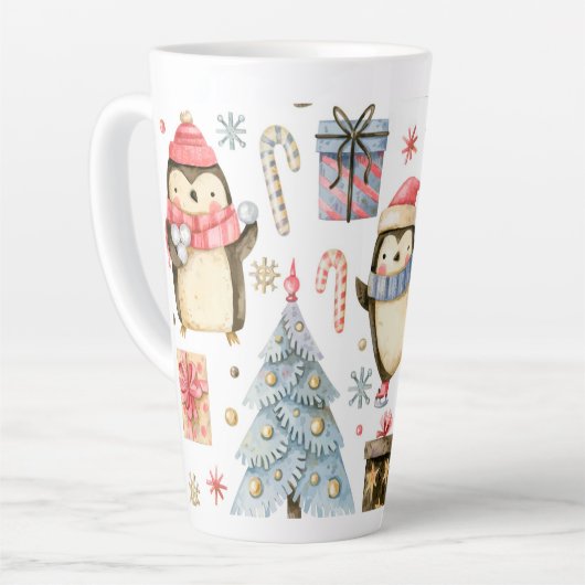 クリスマス ペンギン ラテ マグ (左アングル)