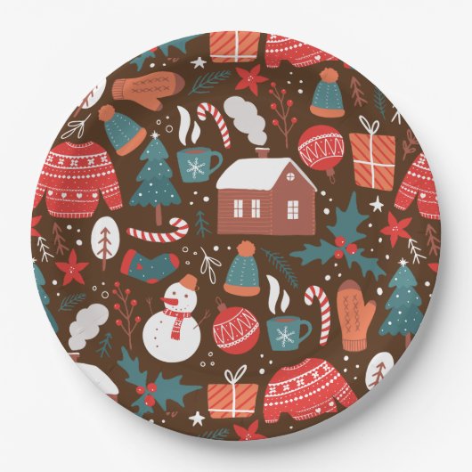 クリスマス ペーパープレート (正面)