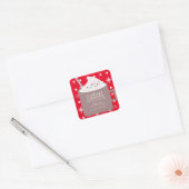 クリスマス ホットココア 手作り レシピ ギフト 贈り物 赤 スクエアシール (封筒)