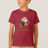 クリスマス・ホットチョコクールは子ども Tシャツ (正面)