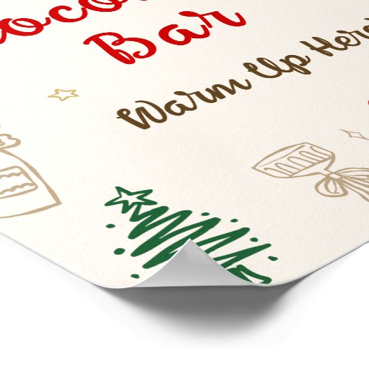 クリスマス ホットチョコレートバー ポスター (角)