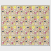 クリスマス・ホット・ココアと良い願い ラッピングペーパー (フラット)