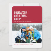 クリスマス…ホリおもしろいデーフォトカード シーズンカード (正面)