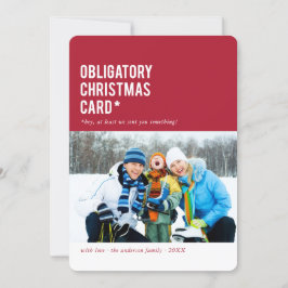 クリスマス…ホリおもしろいデーフォトカード シーズンカード