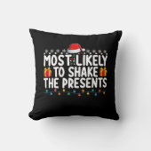 クリスマス・ホリダのプレゼントを揺るがす可能性が高い クッション (正面)