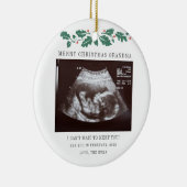 クリスマス・ホリデーおばあちゃん追悼の超音波 セラミックオーナメント (右)
