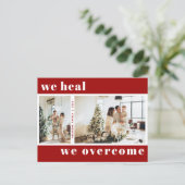 クリスマス・ホリデーの写真を乗り越えて癒す ポストカード (スタンド正面)