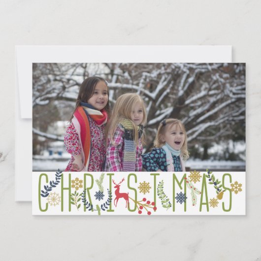 クリスマス・ホリデーの写真カード シーズンカード (正面)