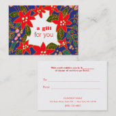 クリスマス/ホリデーギフト証明書 割引カード (正面/裏面)