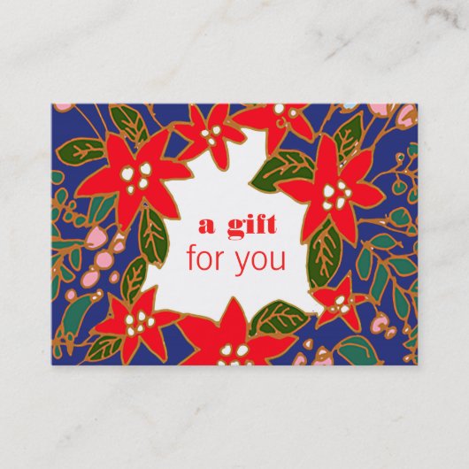 クリスマス/ホリデーギフト証明書 割引カード (正面)