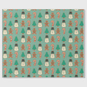 クリスマス/ホリデークッキー ラッピングペーパー (フラット)
