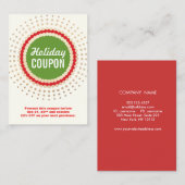 クリスマス/ホリデーストアのクーポンプロモーション 割引カード (正面/裏面)