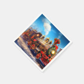 クリスマス/ホリデートレイン表現パートナプキン スタンダードカクテルナプキン (角)