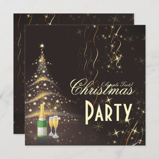 クリスマス/ホリデーパーティー招待状 招待状 (正面/裏面)