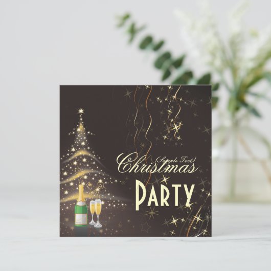 クリスマス/ホリデーパーティー招待状 招待状 (スタンド正面)