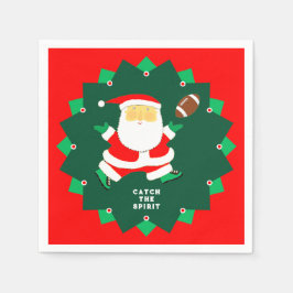 クリスマス ホリデーパーティー フットボール スタンダードカクテルナプキン