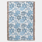 クリスマス・ホリデーフェスティバル冬の雪の結晶が明るい スローブランケット (正面縦)