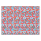 クリスマス・ホリデーフェスティバル冬の雪の結晶が明るい テーブルクロス (正面(横))