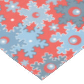 クリスマス・ホリデーフェスティバル冬の雪の結晶が明るい テーブルクロス (アングル)