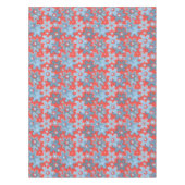 クリスマス・ホリデーフェスティバル冬の雪の結晶が明るい テーブルクロス (正面)