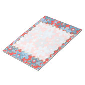 クリスマス・ホリデーフェスティバル冬の雪の結晶が明るい ノートパッド (アングル)