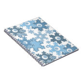 クリスマス・ホリデーフェスティバル冬の雪の結晶が明るい ノートブック (右側)