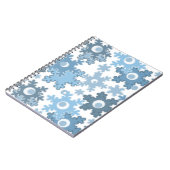 クリスマス・ホリデーフェスティバル冬の雪の結晶が明るい ノートブック (左側)