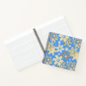 クリスマス・ホリデーフェスティバル冬の雪の結晶が明るい ノートブック (内部)