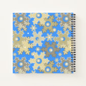 クリスマス・ホリデーフェスティバル冬の雪の結晶が明るい ノートブック (裏面)