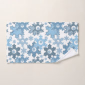 クリスマス・ホリデーフェスティバル冬の雪の結晶が明るい バスタオルセット (ハンドタオル)